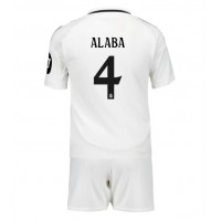 Real Madrid David Alaba #4 Domáci Detský futbalový dres 2024-25 Krátky Rukáv (+ trenírky)